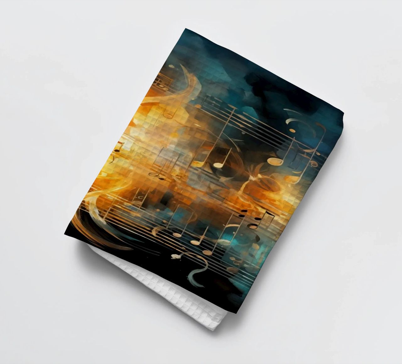 Music notebook abstract tea towel by Imagine