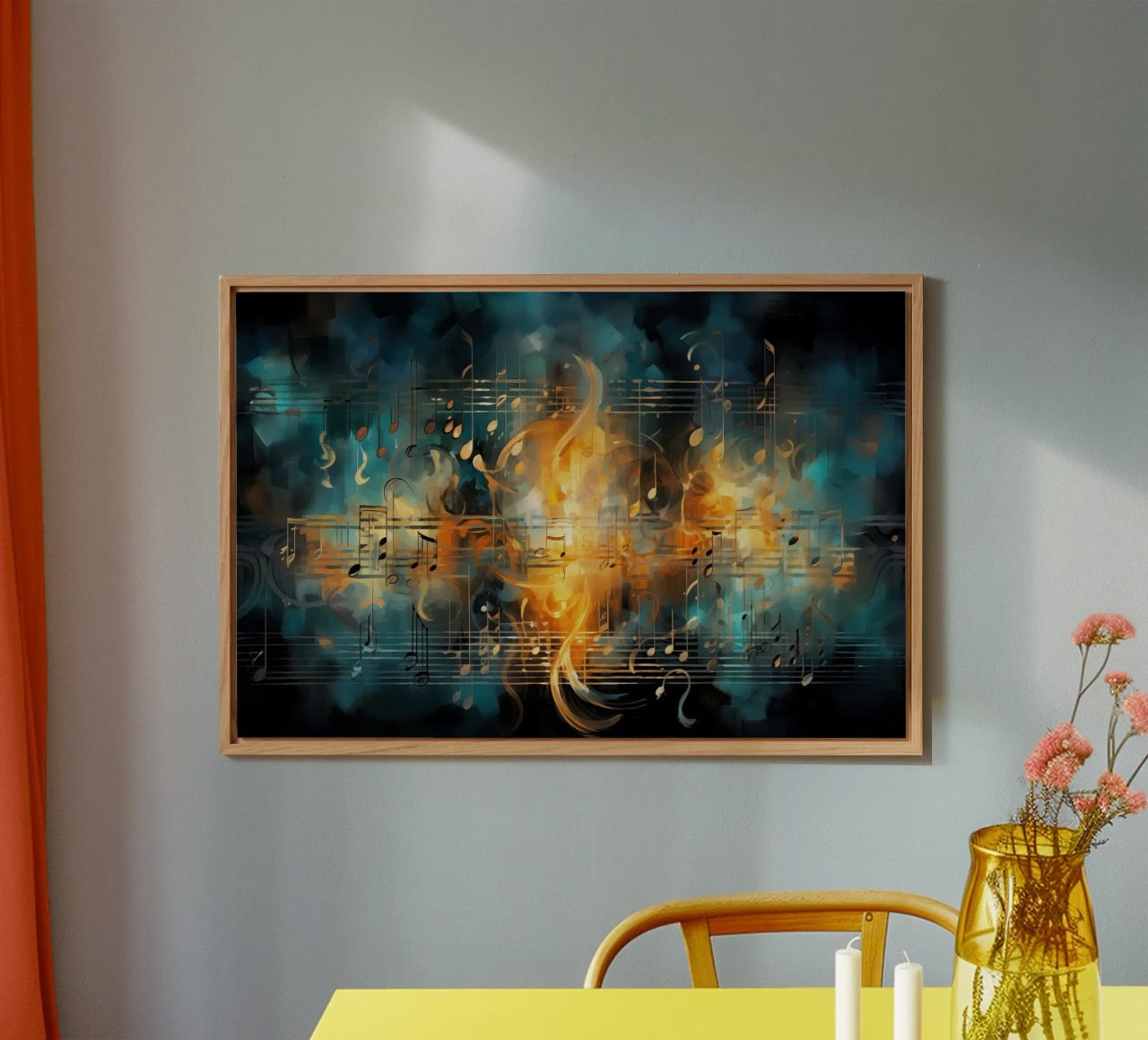 Taccuino musicale astratto alluminio dibond da Imagine