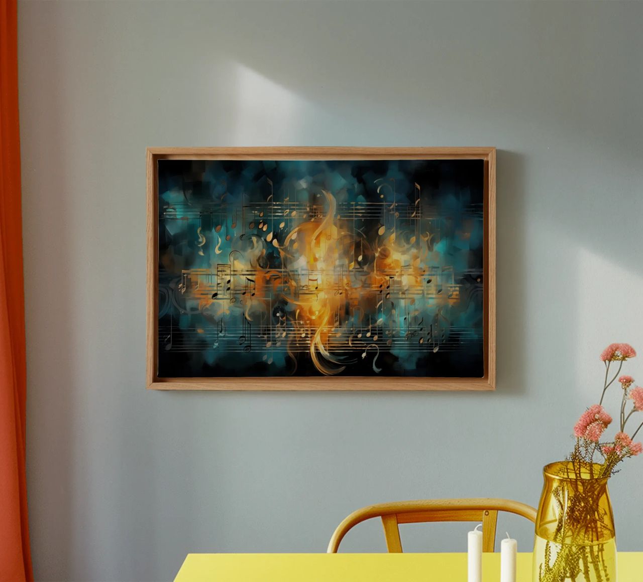 Music notebook abstract canvas by Imagine