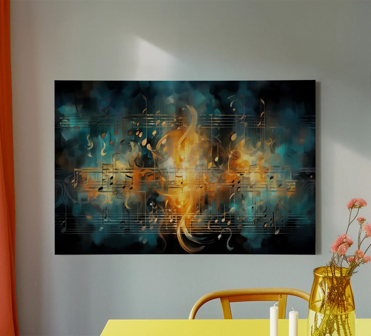 Music notebook abstract canvas by Imagine