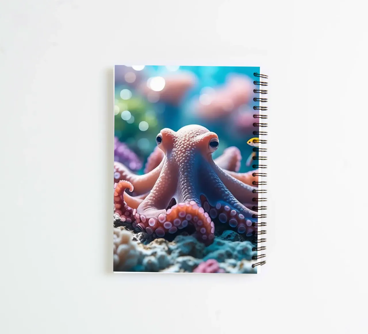 🪸🐙 Octopus | Soft pink encounter (2) spiral notebook by Trinkets NL Design Studio