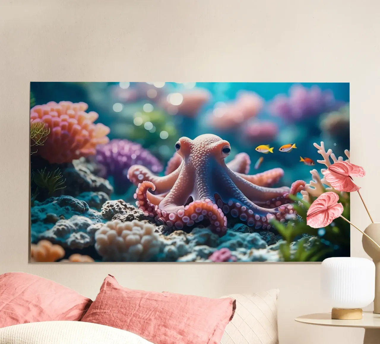 🪸🐙 Octopus | Soft pink encounter (2) hahnemühle by Trinkets NL Design Studio