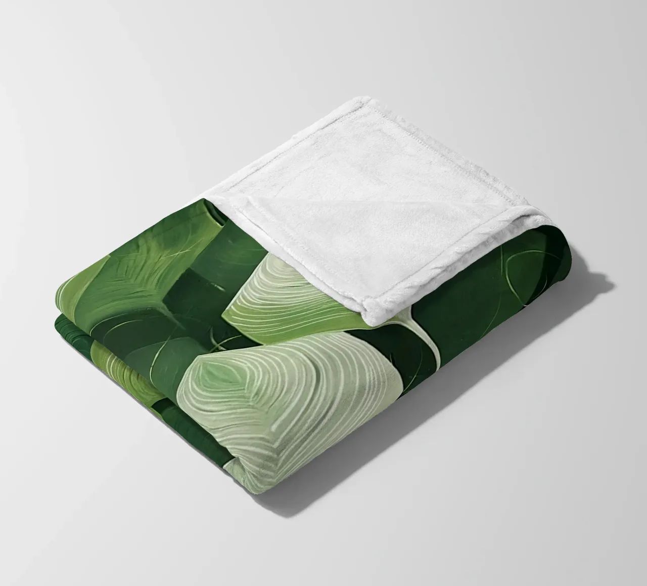 Piani astratti in colori verdi coperta in pile da Imagine