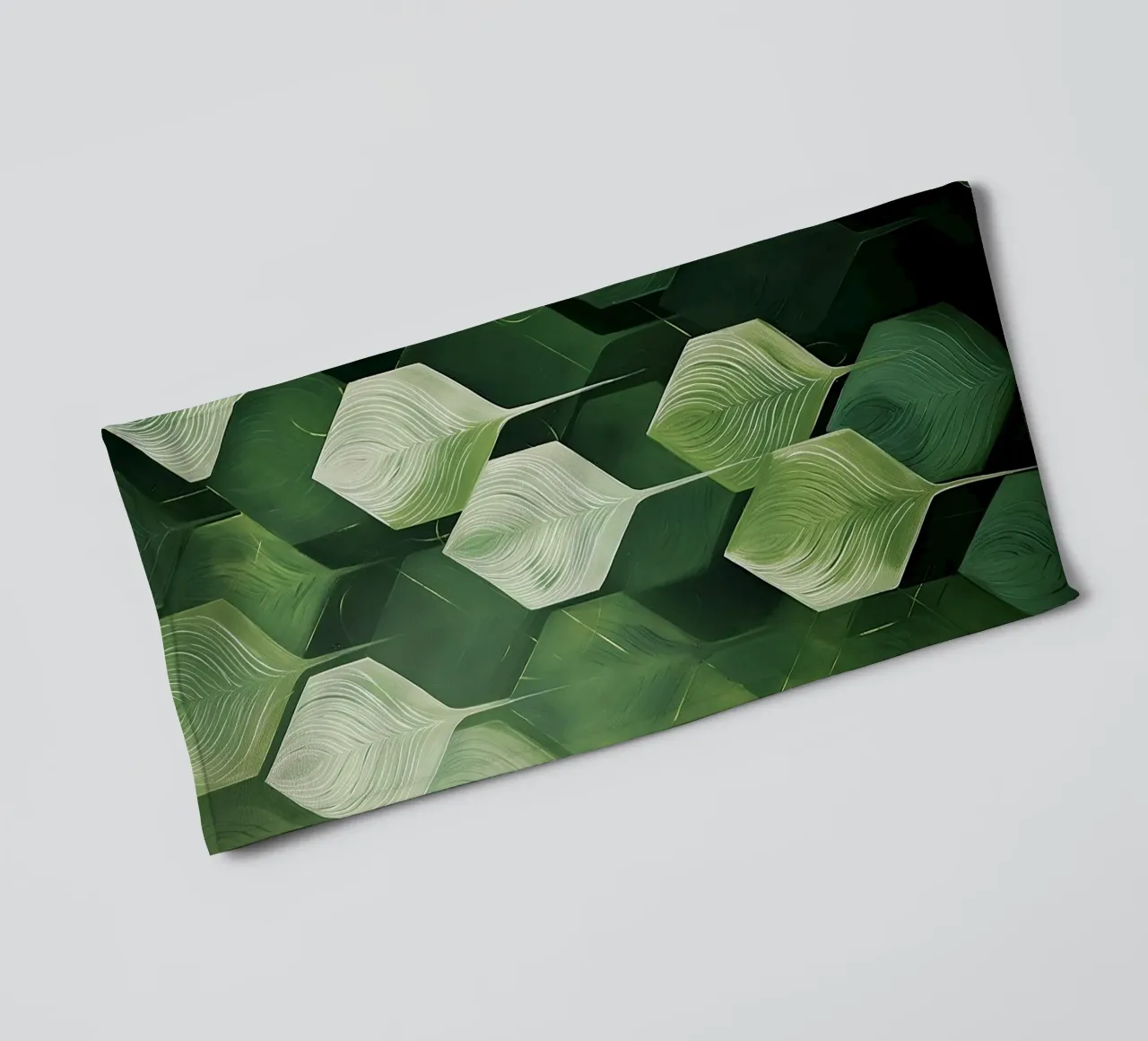 Piani astratti in colori verdi asciugamano da bagno da Imagine