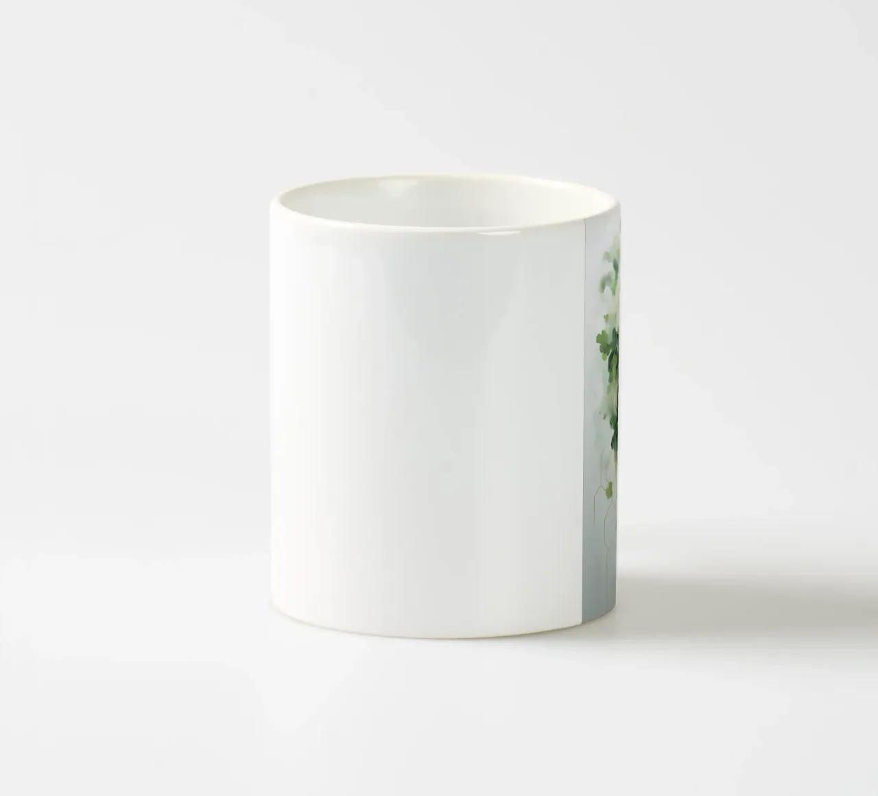 Ritratto di donna con colori verdi tazza in ceramica da Imagine