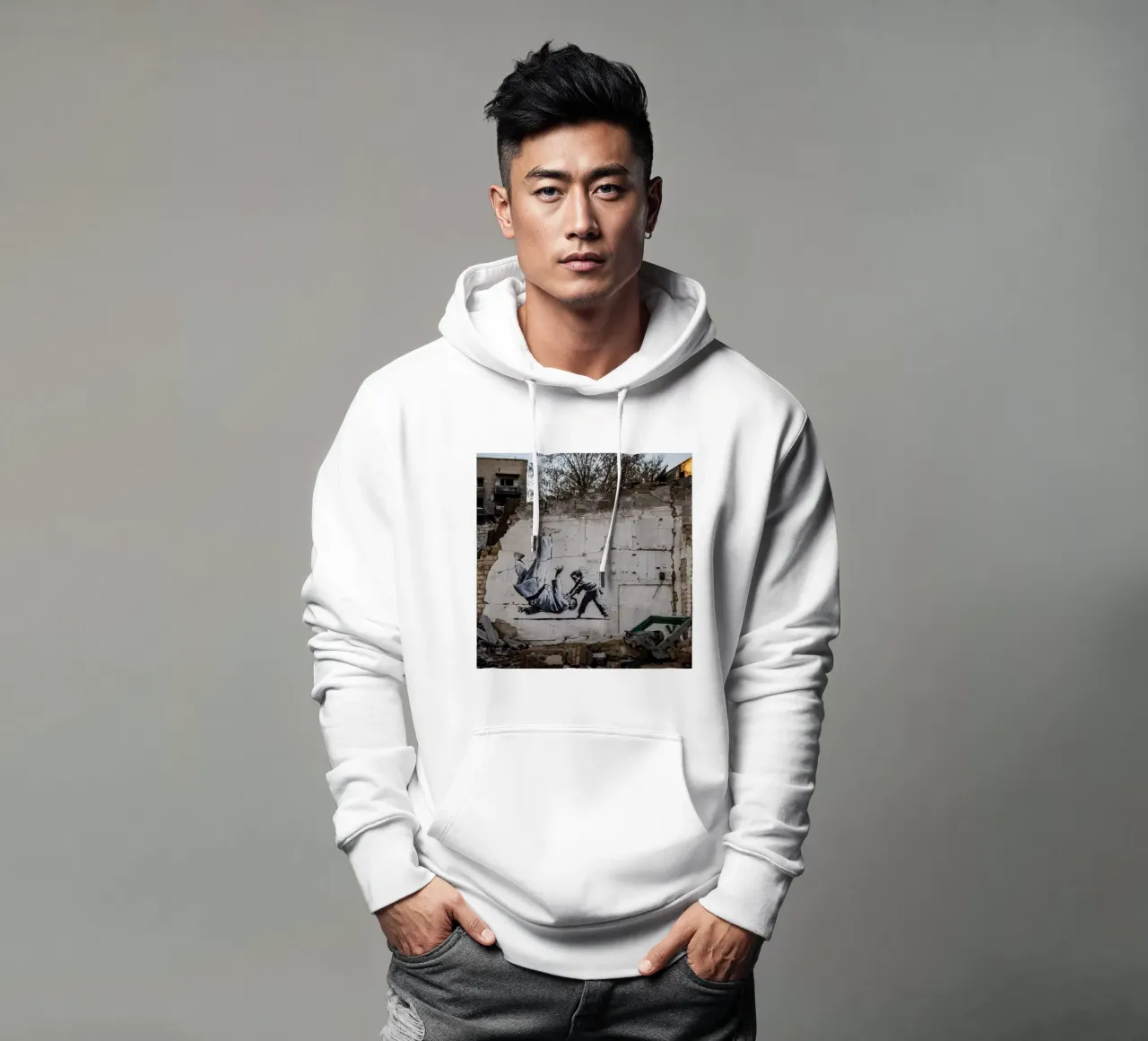 Il ragazzo del karate felpa con cappuccio da Betty Shops