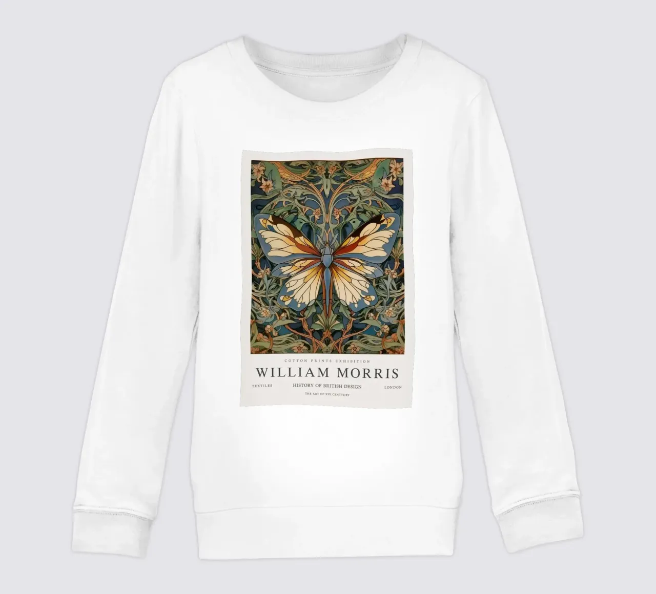 farfalla intricata design william morris felpa bambino da komo store