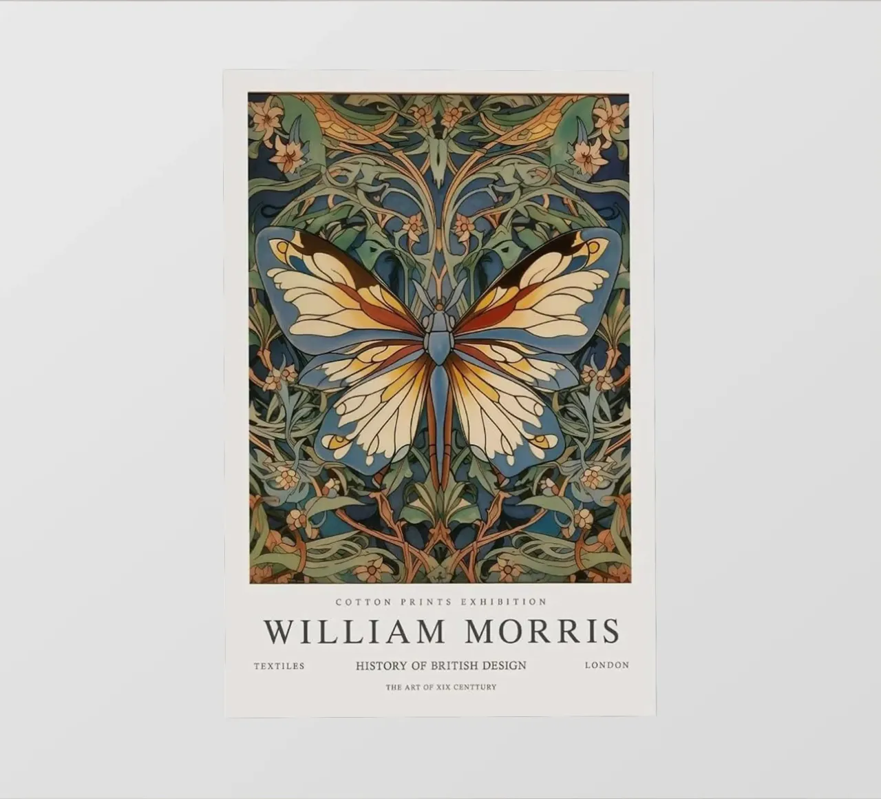 farfalla intricata design william morris pellicola backlit da komo store