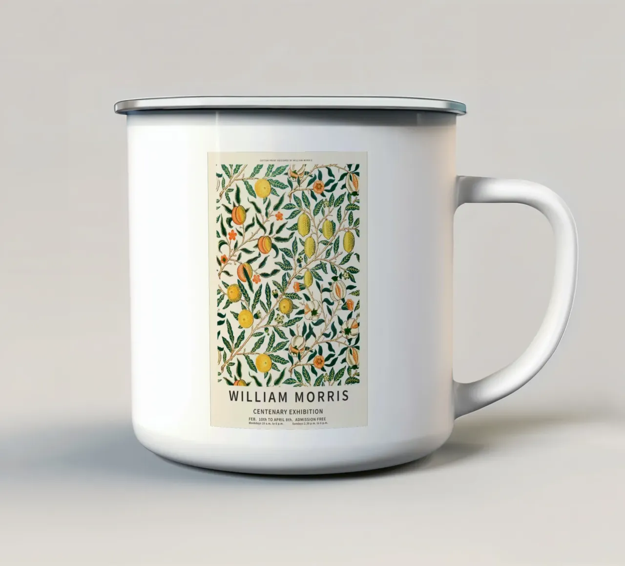 zitrone fruchtbar william morris Emaille Tasse von komo store