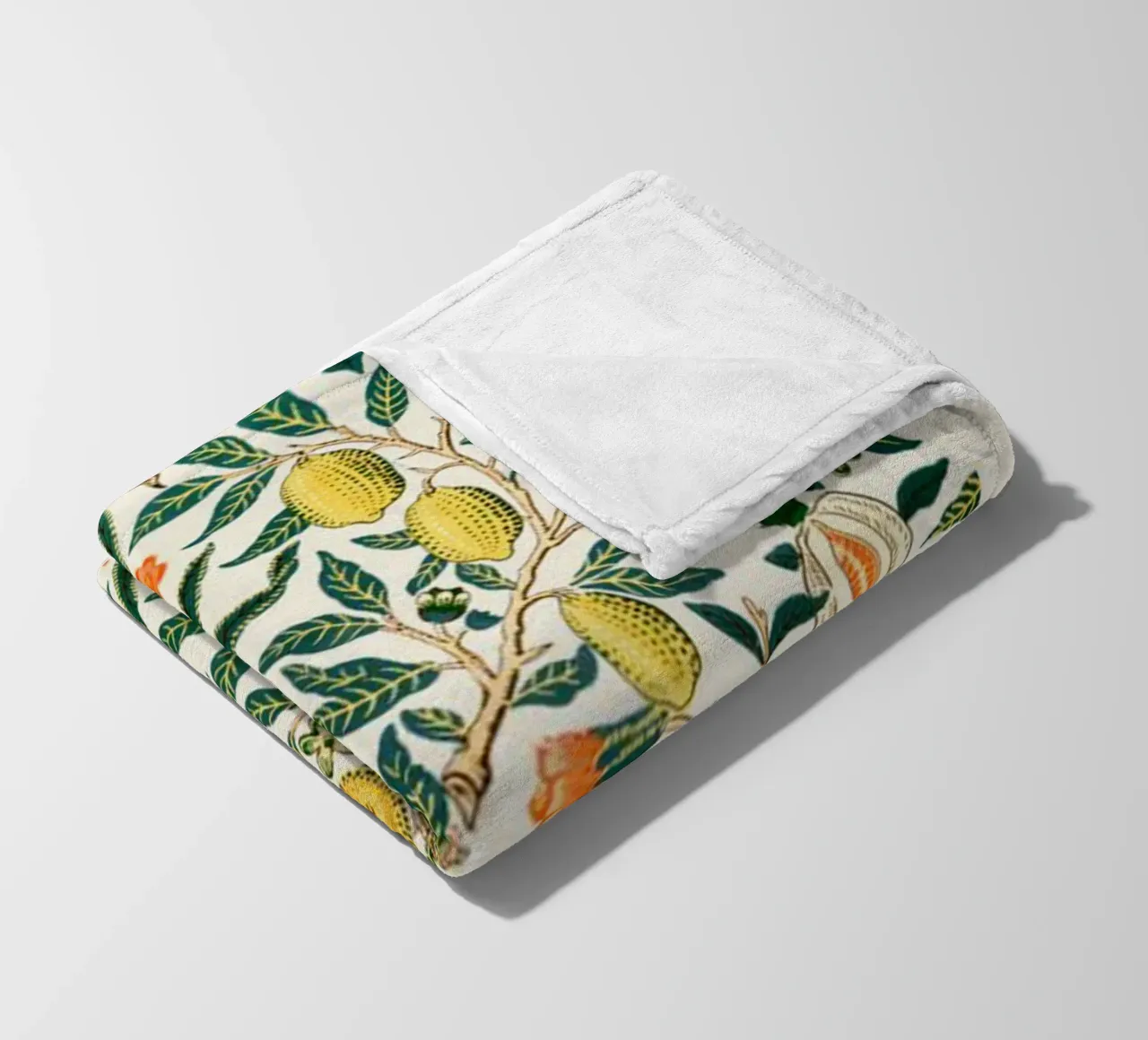 zitrone fruchtbar william morris Fleecedecke von komo store