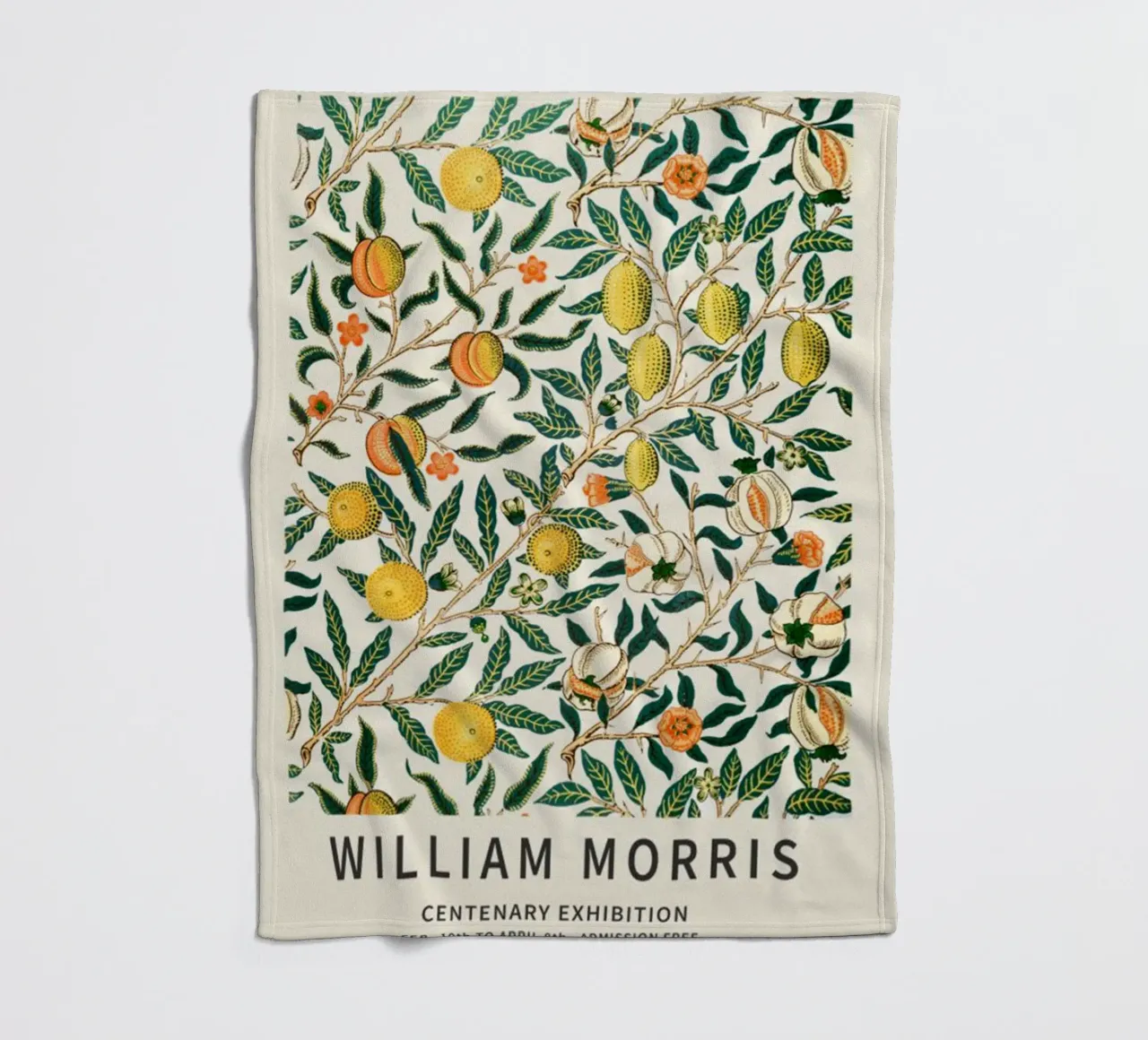 zitrone fruchtbar william morris Fleecedecke von komo store