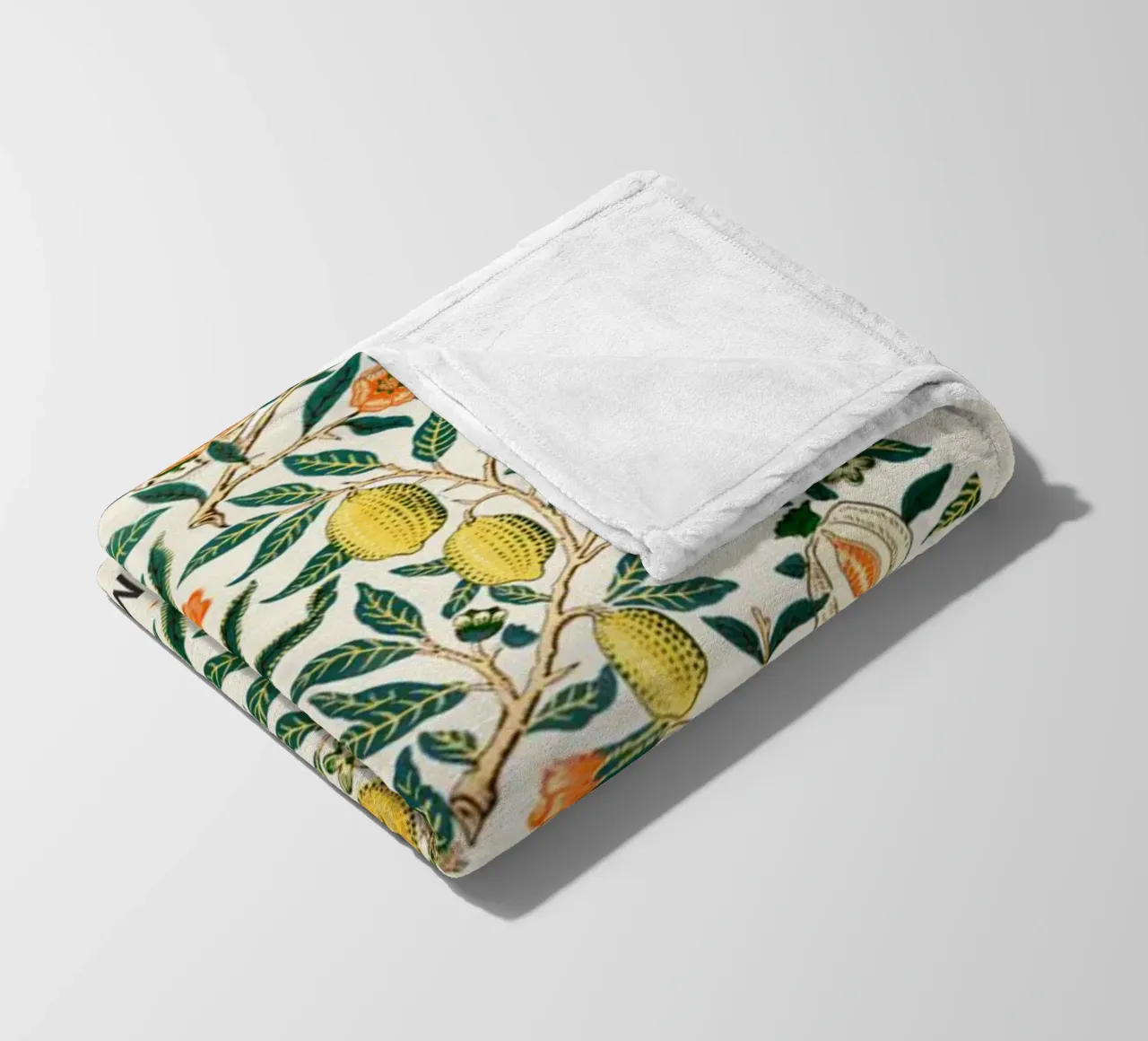zitrone fruchtbar william morris Fleecedecke von komo store