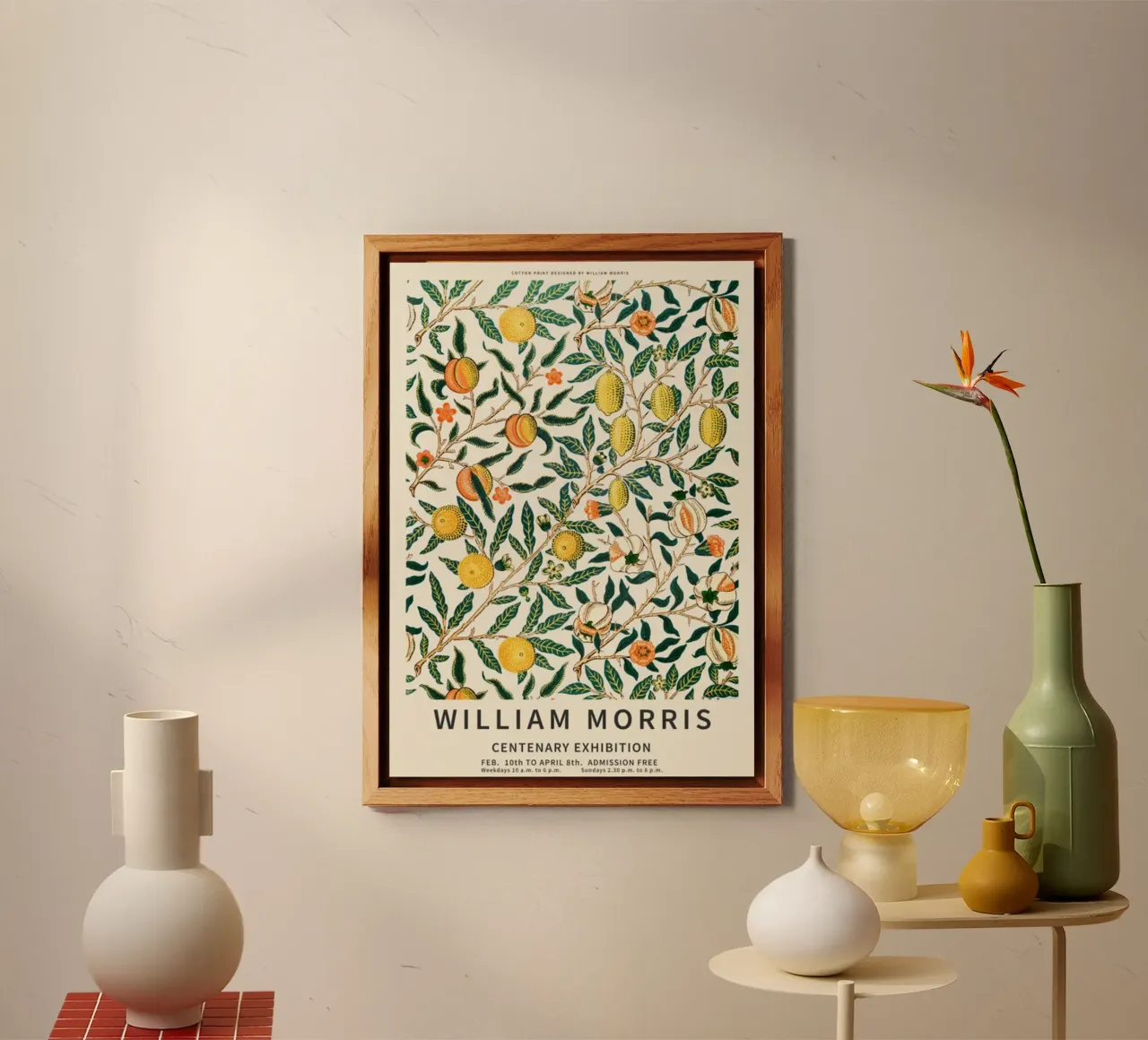 zitrone fruchtbar william morris Alu-Dibond von komo store