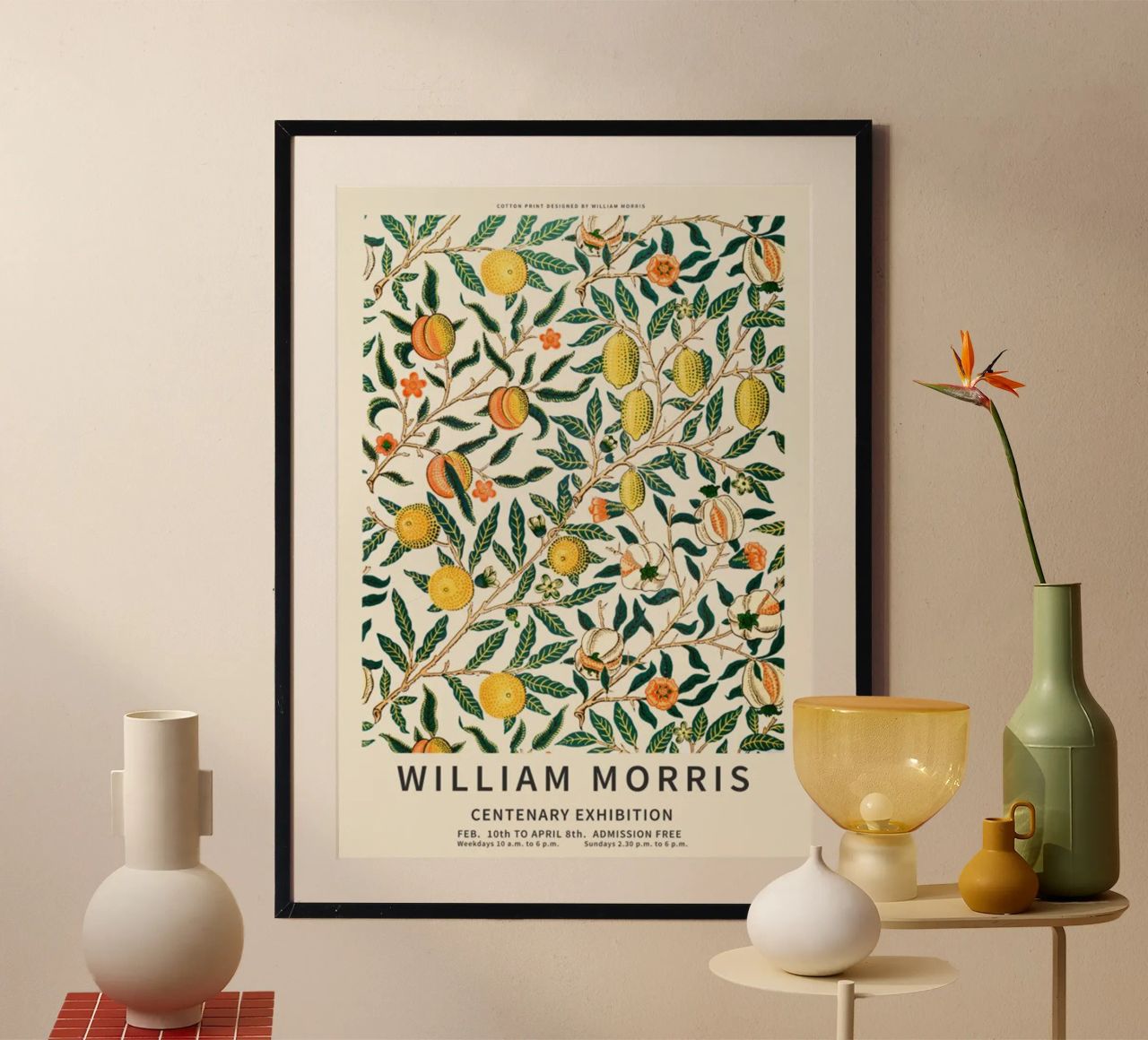 zitrone fruchtbar william morris Poster von komo store