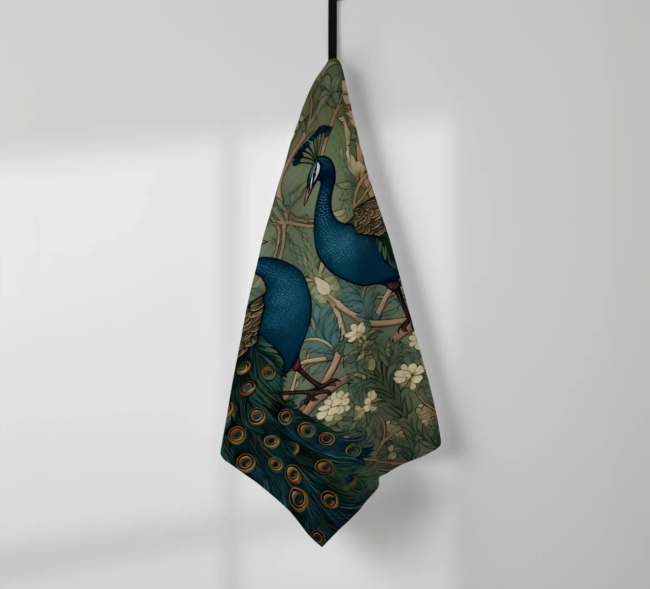 paons faune décorative william morris torchon de komo store