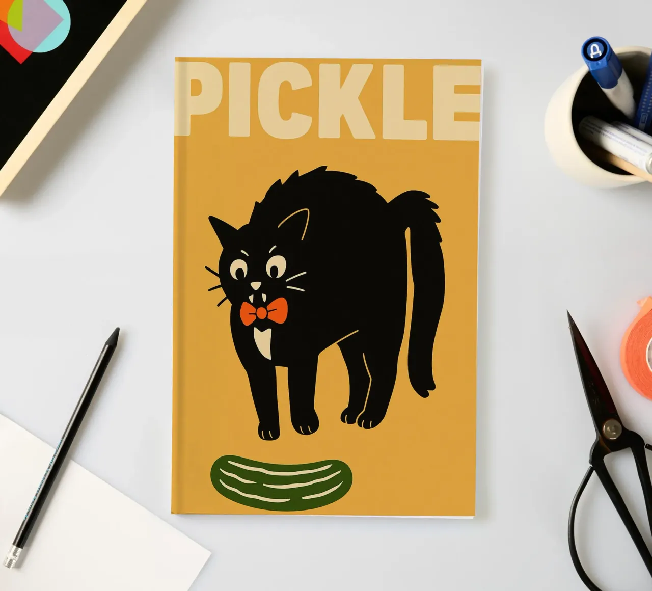Black Cat Pickle notebook by Rawdenox