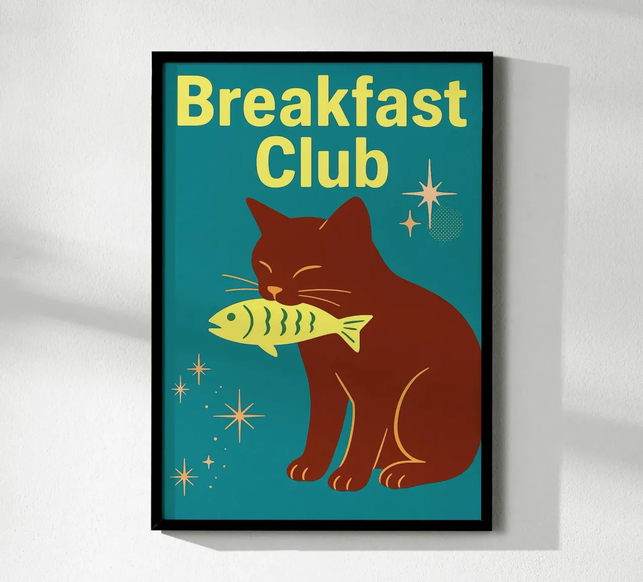 Katzen-Frühstücksclub Poster von Rawdenox