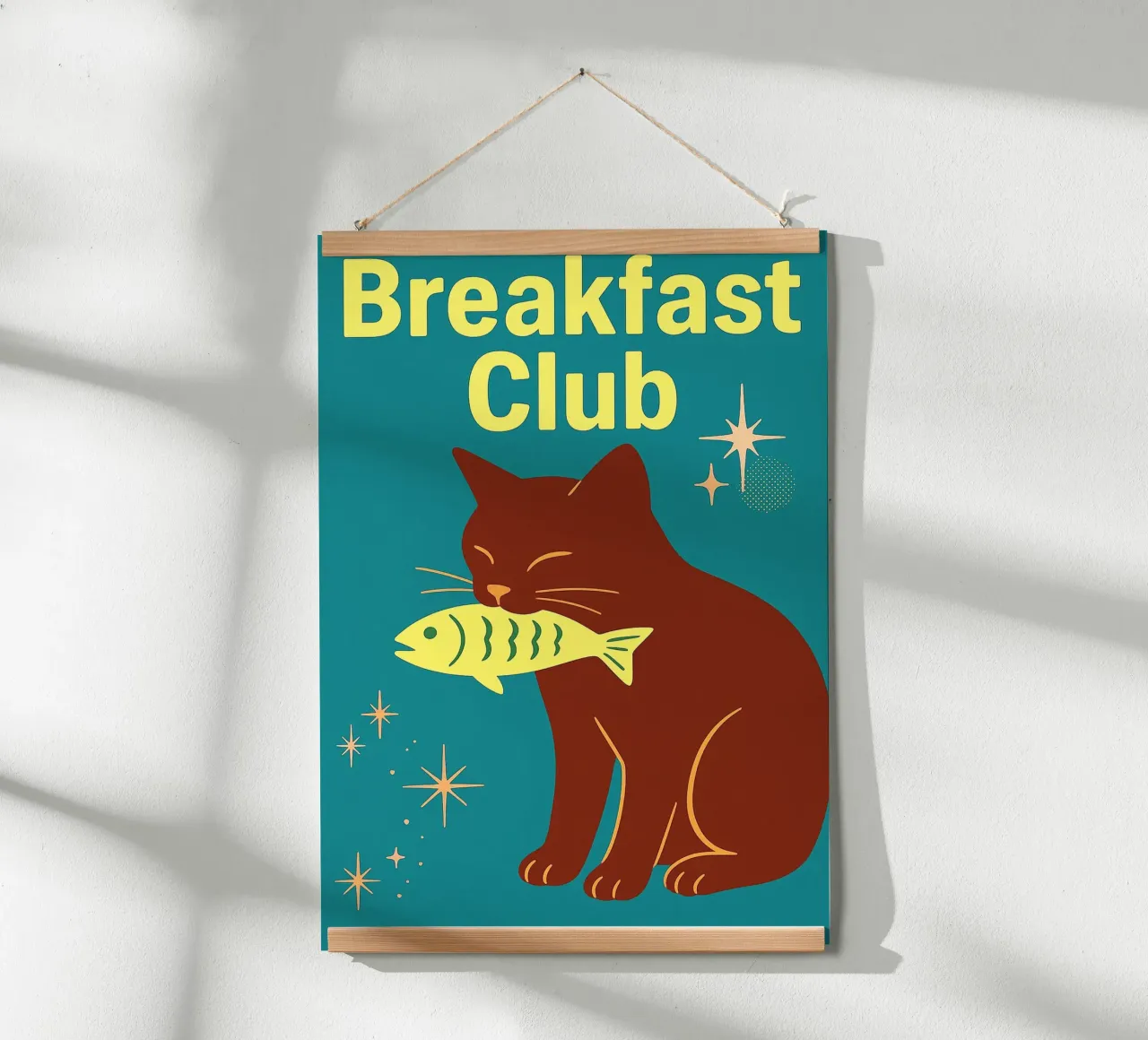 Katzen-Frühstücksclub Poster von Rawdenox