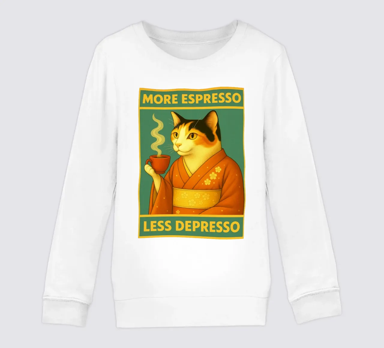 Cat More Espresso felpa bambino da Rawdenox