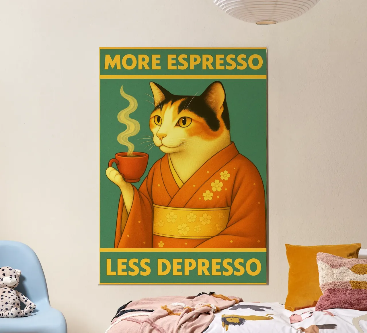 Cat More Espresso alluminio dibond da Rawdenox