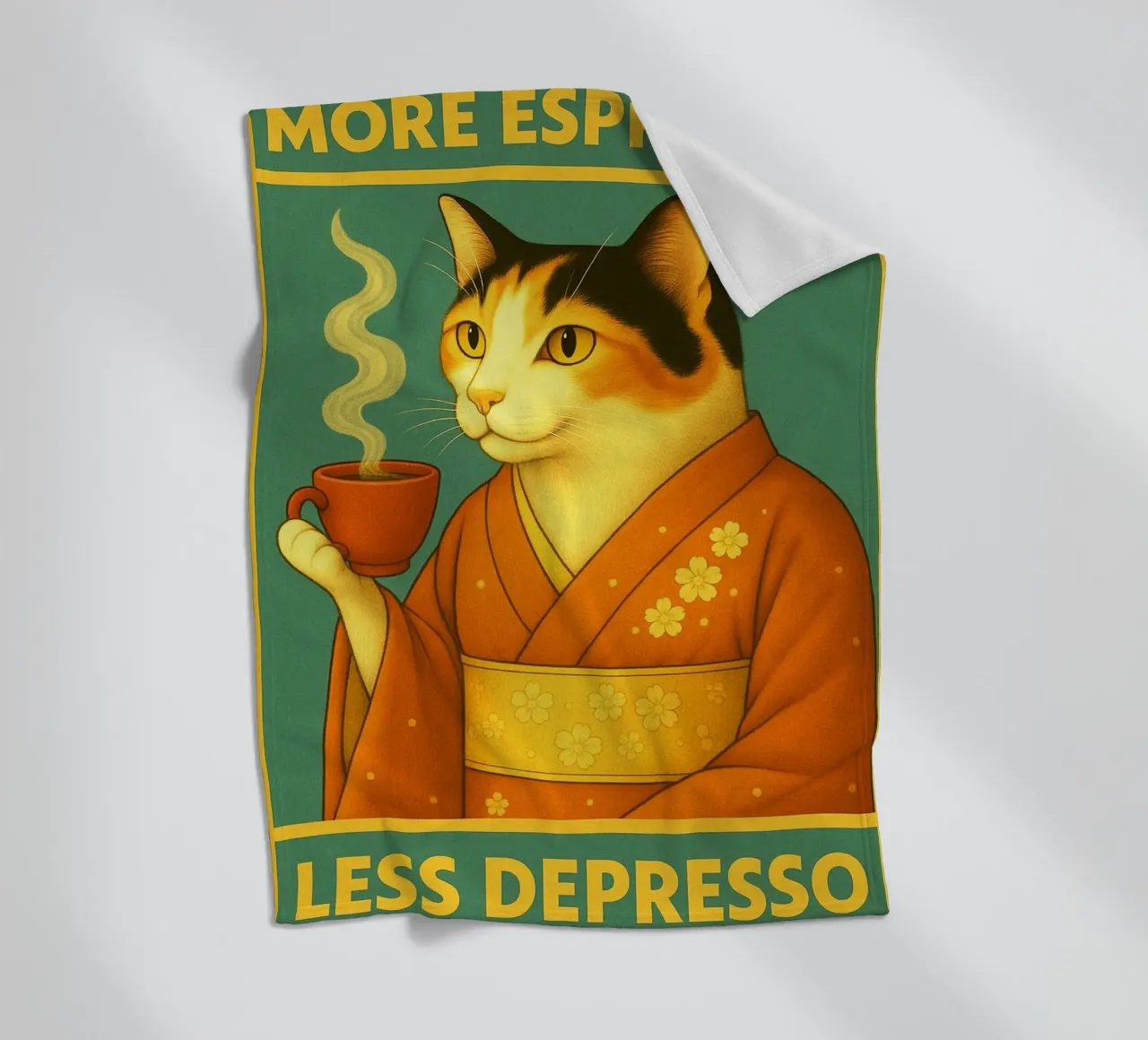 Cat More Espresso coperta in pile da Rawdenox