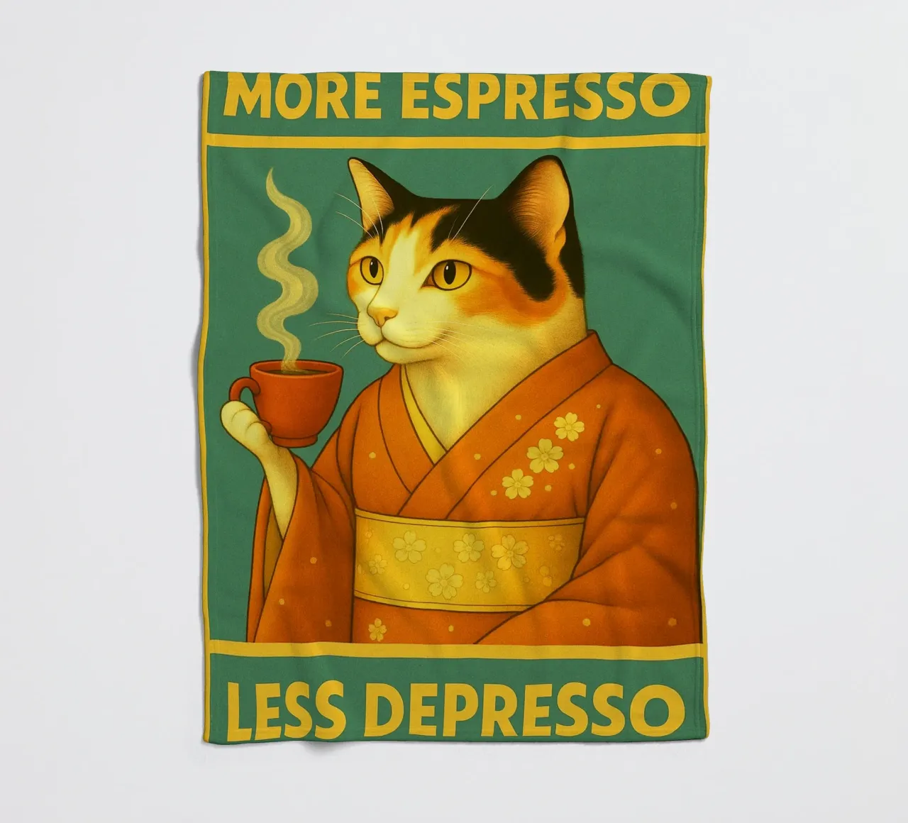 Cat More Espresso coperta in pile da Rawdenox