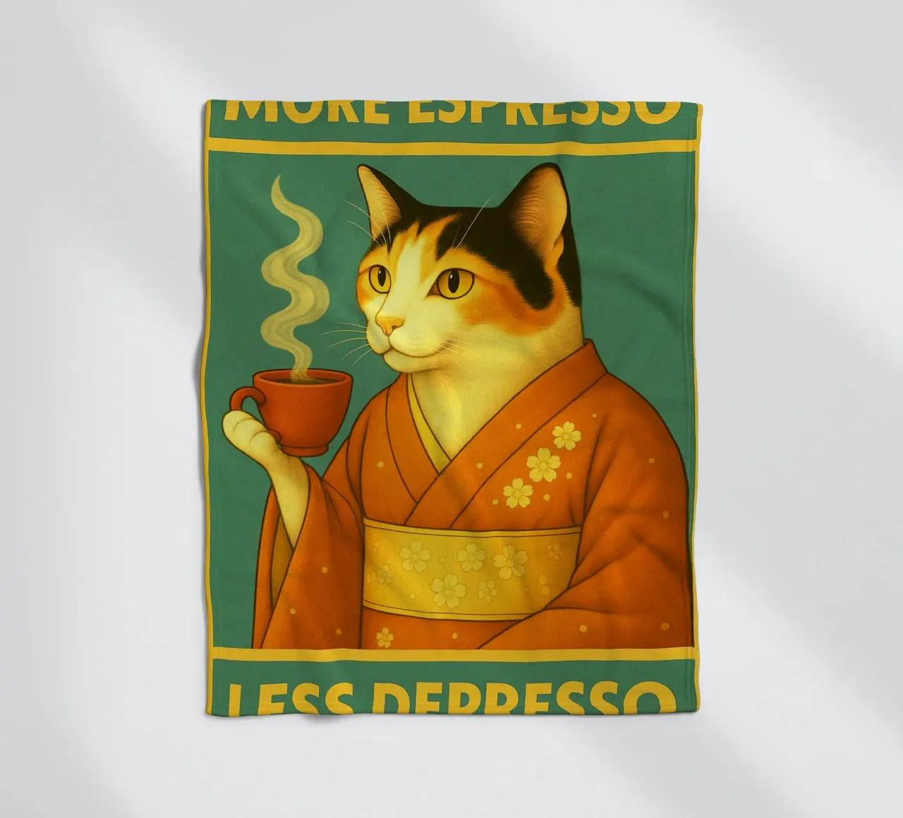 Cat More Espresso coperta in pile da Rawdenox