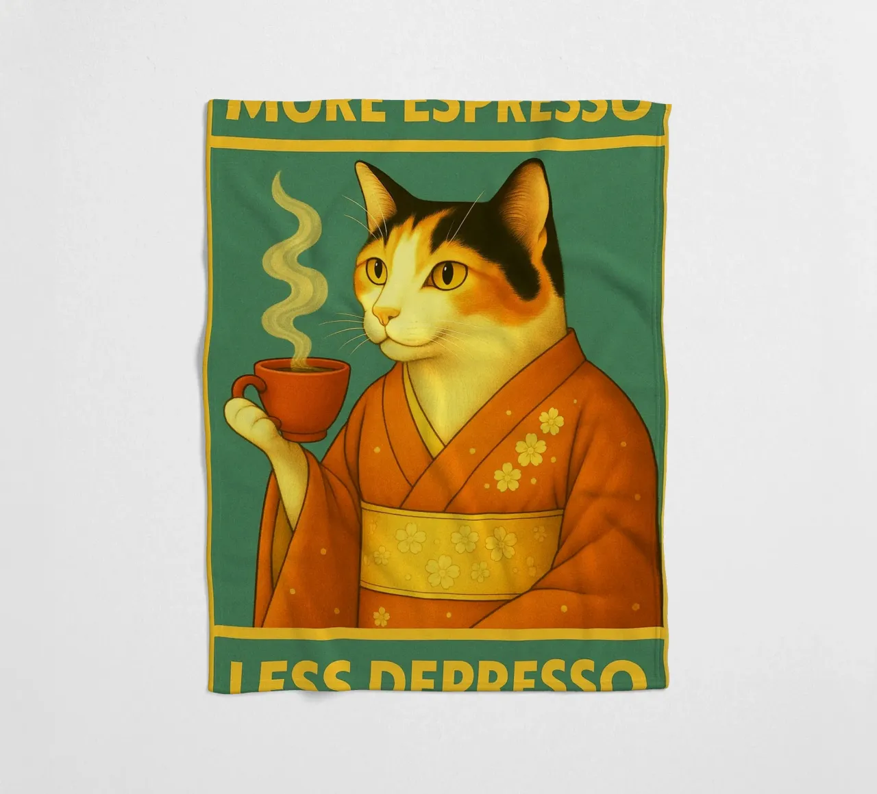 Cat More Espresso coperta in pile da Rawdenox