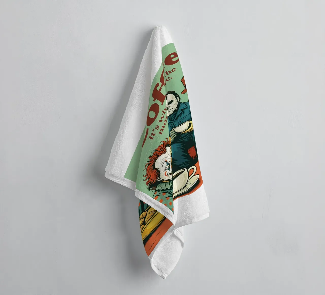 Coffe its what calm the monster inside towel by Rawdenox