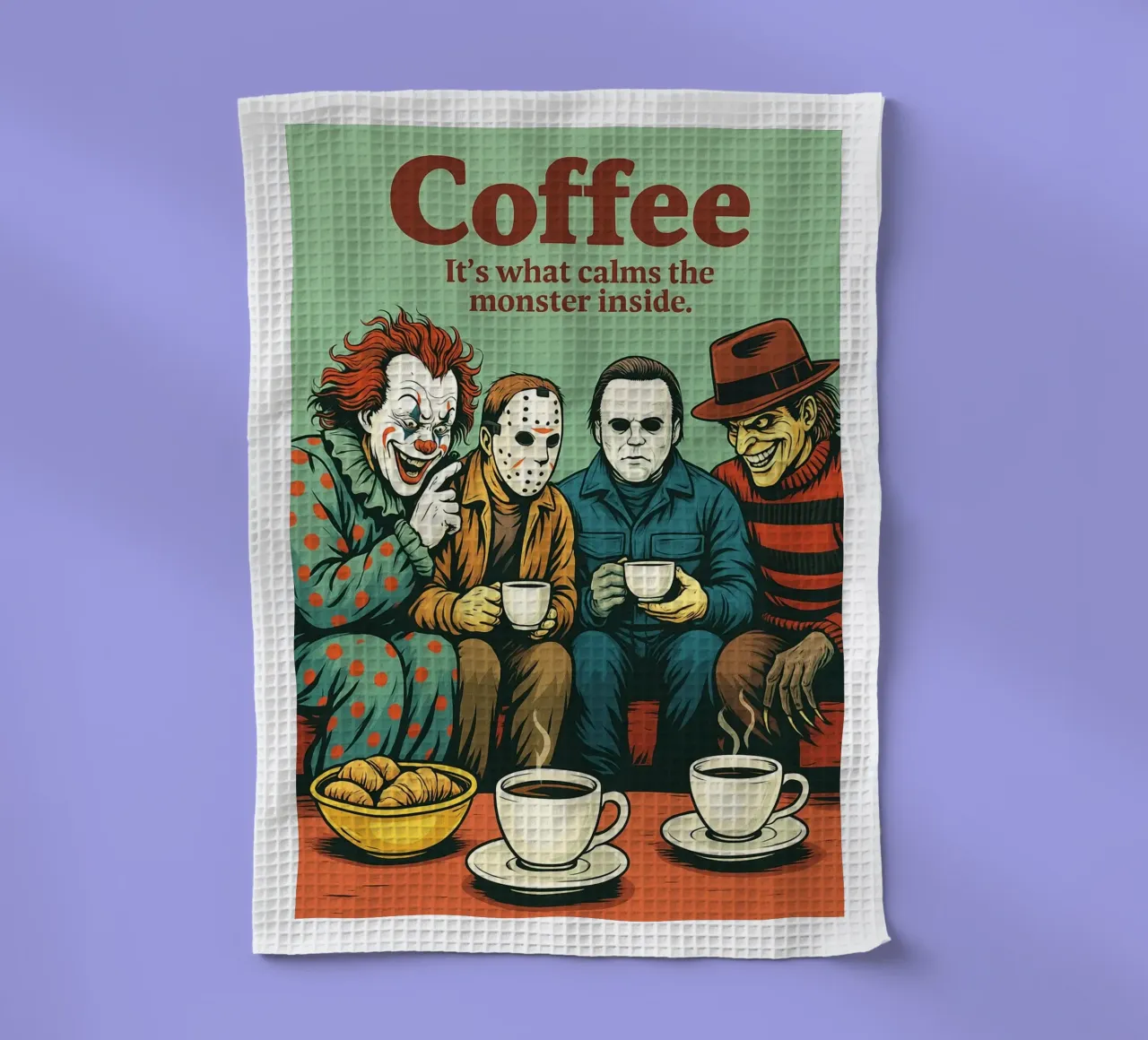 Il caffè è ciò che calma il mostro interiore canovaccio da cucina da Rawdenox