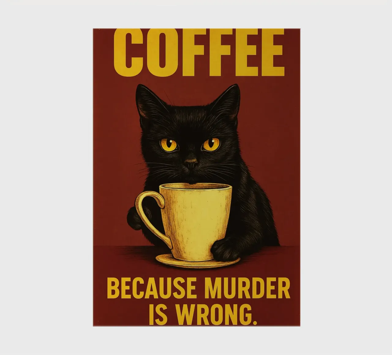 Coffee because murder is wrong cat notebook by Rawdenox