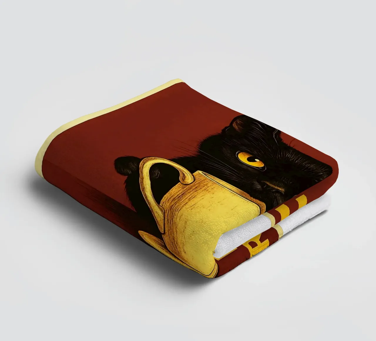 Coffee because murder is wrong cat towel by Rawdenox
