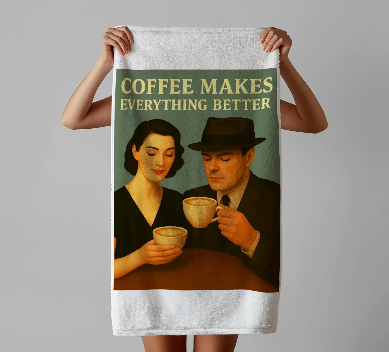Il caffè migliora tutto asciugamano da bagno da Rawdenox