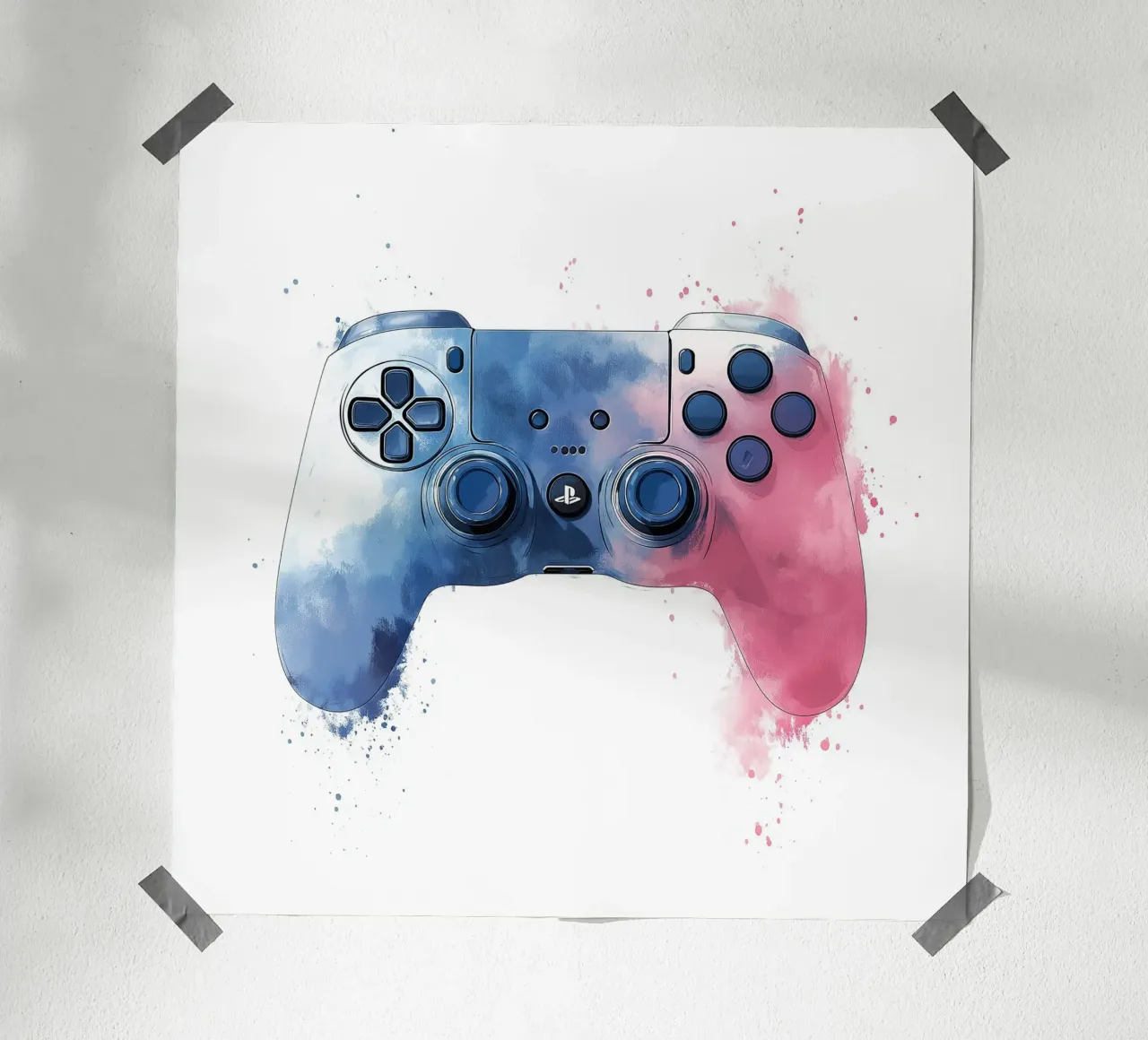 Playstation poster con telaio in alluminio da Motivate-Today