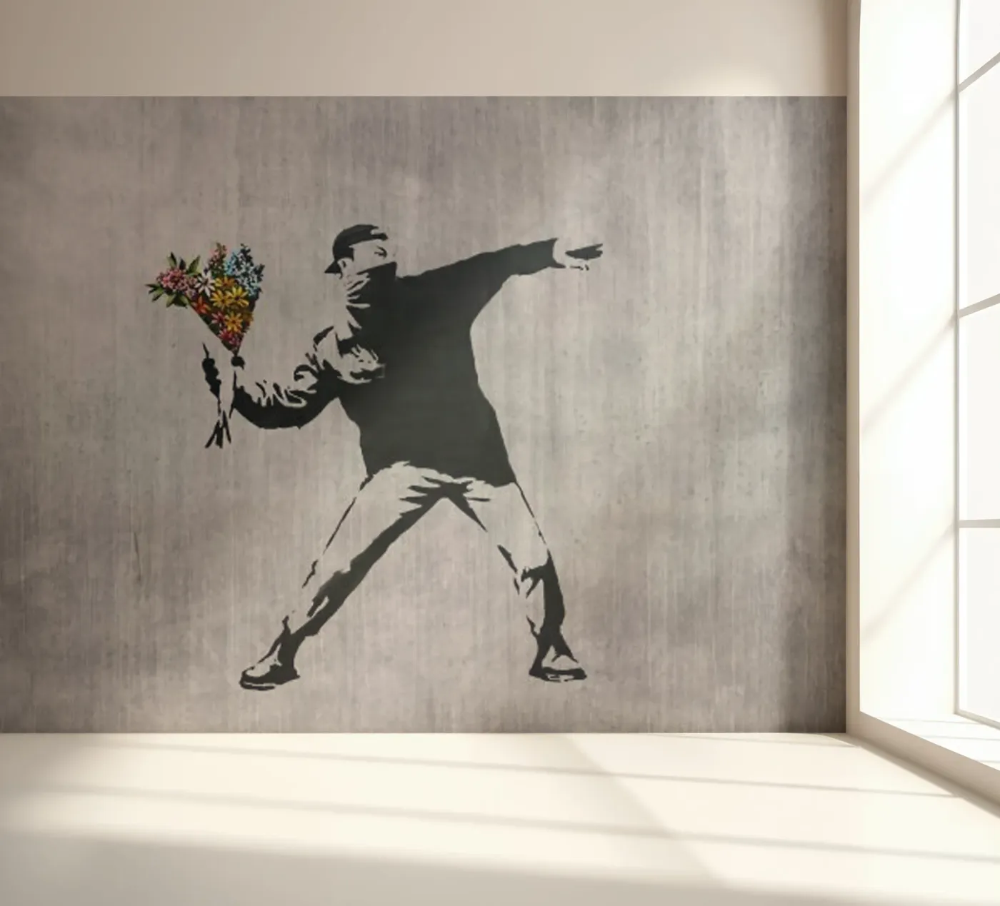 Throw Flower fotobehang van Betty Shops