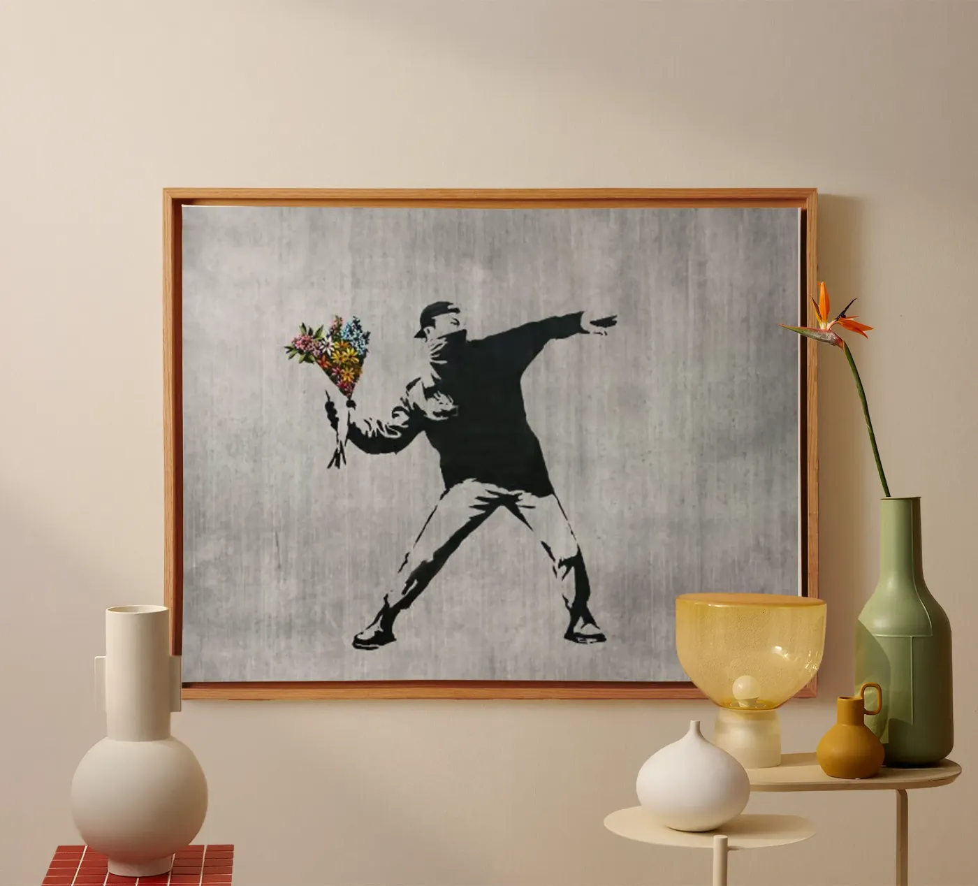 Throw Flower canvas by Betty Shops