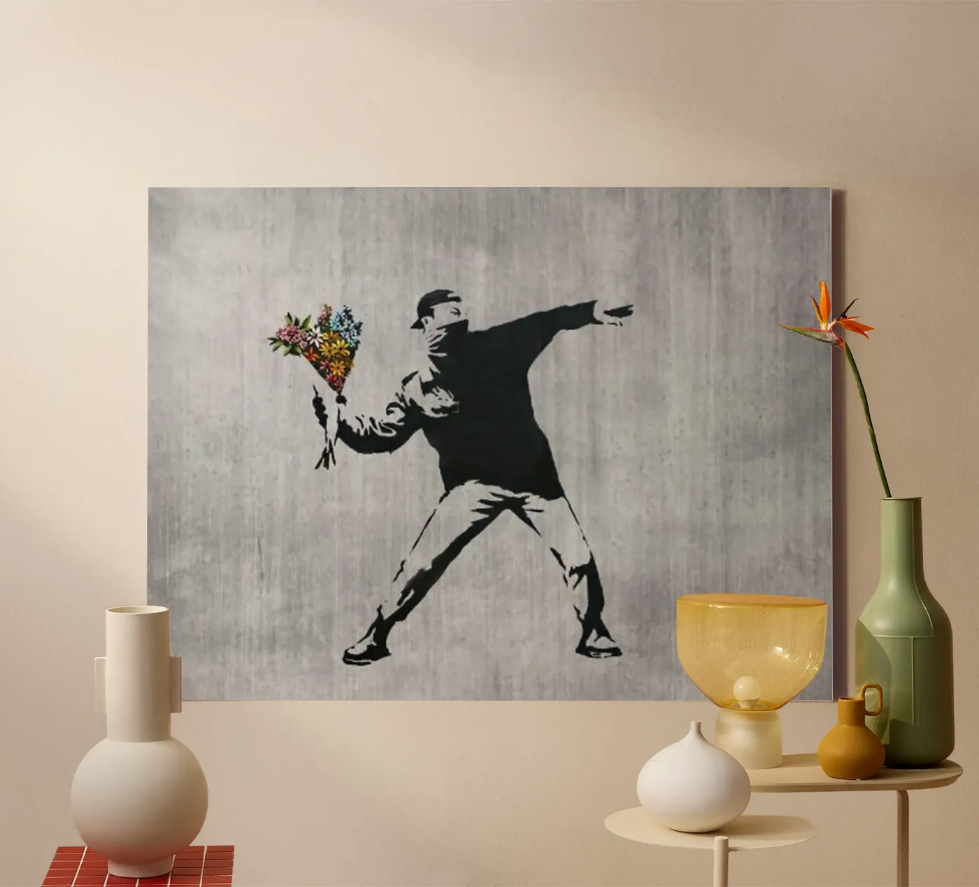 Throw Flower canvas by Betty Shops