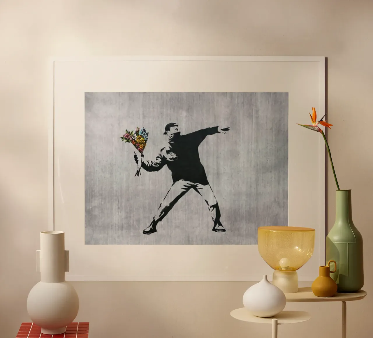 Fiore da lancio poster con telaio in legno da Betty Shops