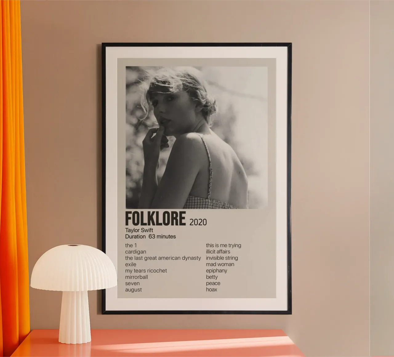 Folklore 2020 Taylor poster da HUMMERSONIC