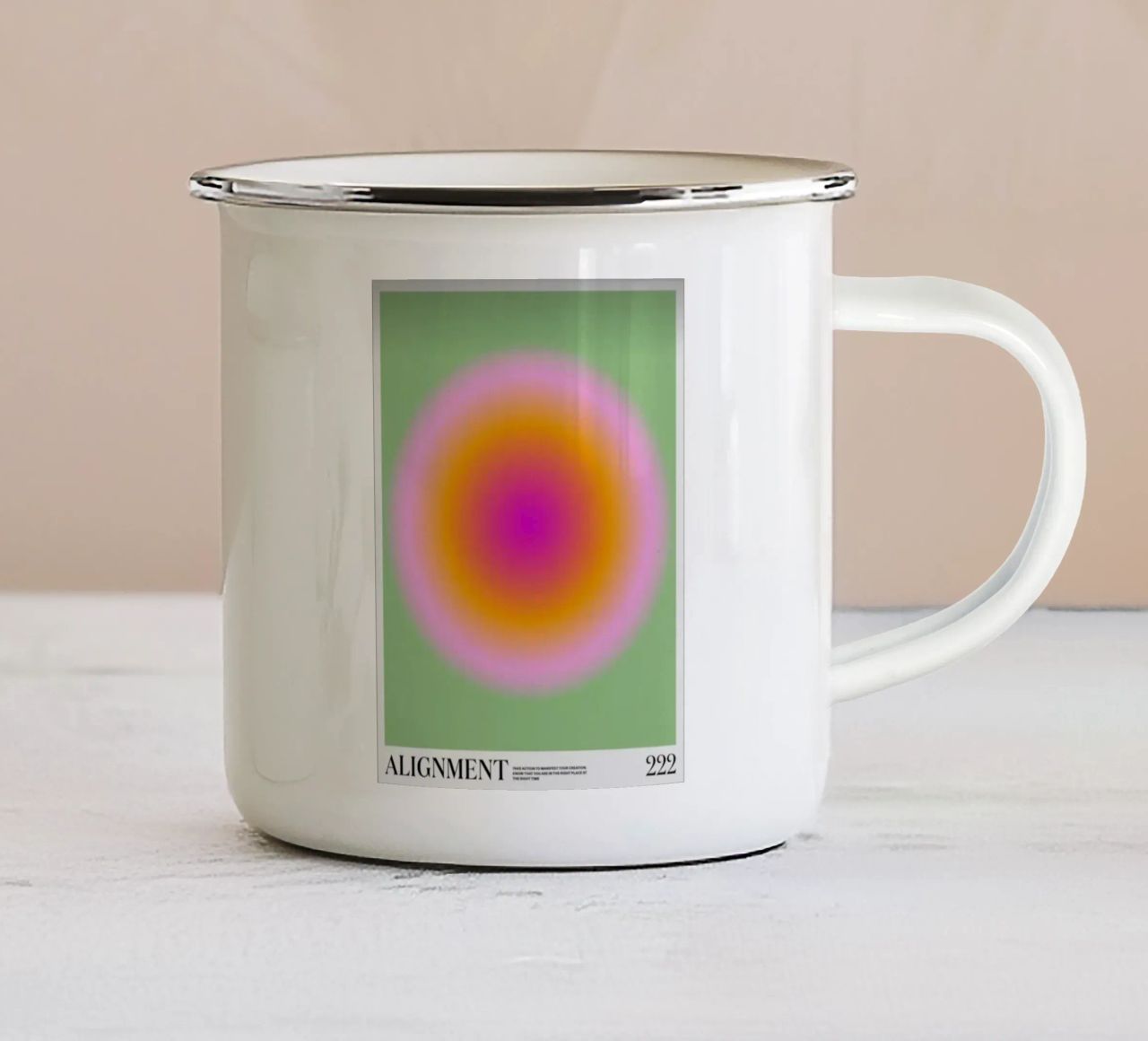 Il numero 222 tazza in smalto da Witon name shop