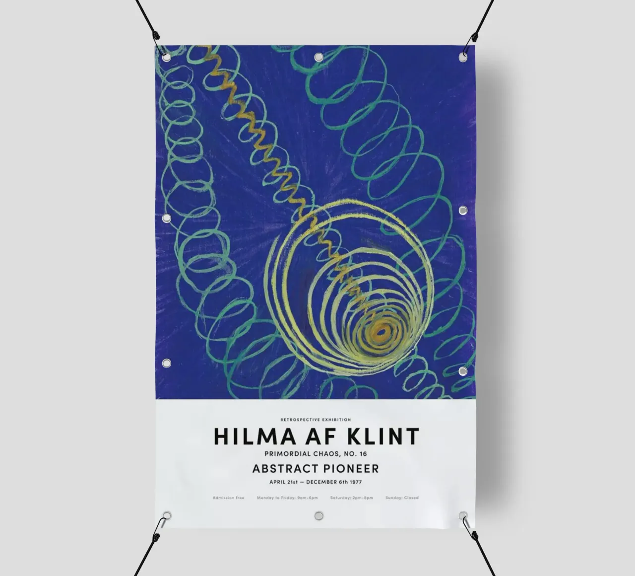 Hilma af Klint - Primordial Chaos, No. 16 II telo in pvc da Vintage by JUNIQE
