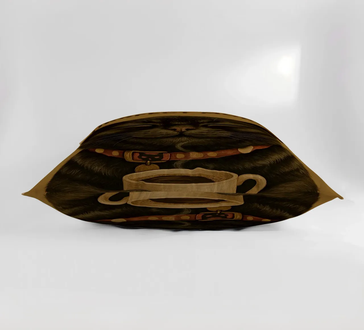 Gatto divertente Una mattina perfetta inizia con una tazza di caffè cuscino da Rawdenox