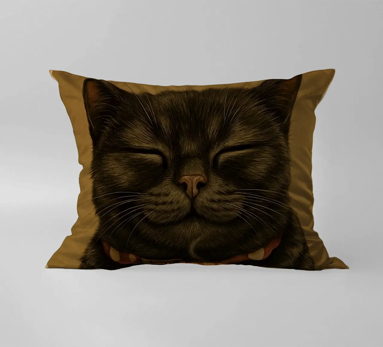 Lustige Katze Ein schnurriger Morgen beginnt mit einer Tasse Kaffee Kissen von Rawdenox