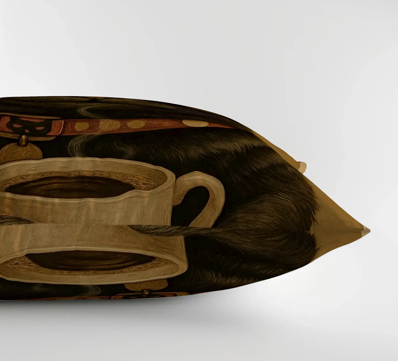 Gatto divertente Una mattina perfetta inizia con una tazza di caffè cuscino da Rawdenox