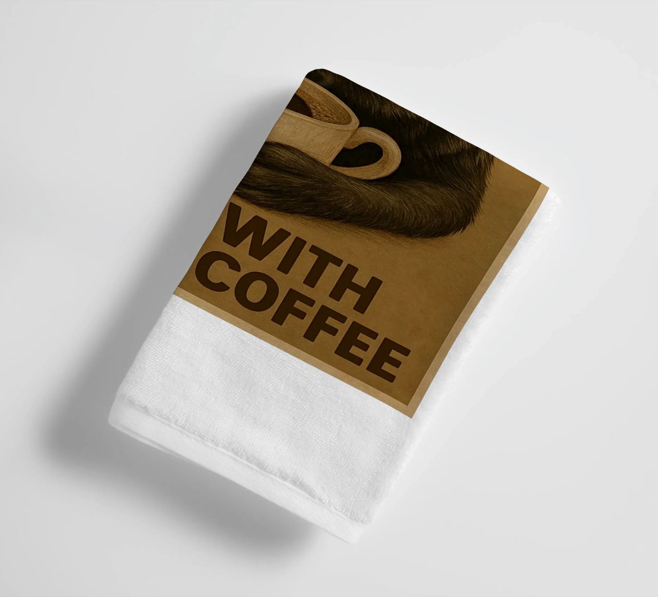 Gatto divertente Una mattina perfetta inizia con una tazza di caffè asciugamano da bagno da Rawdenox