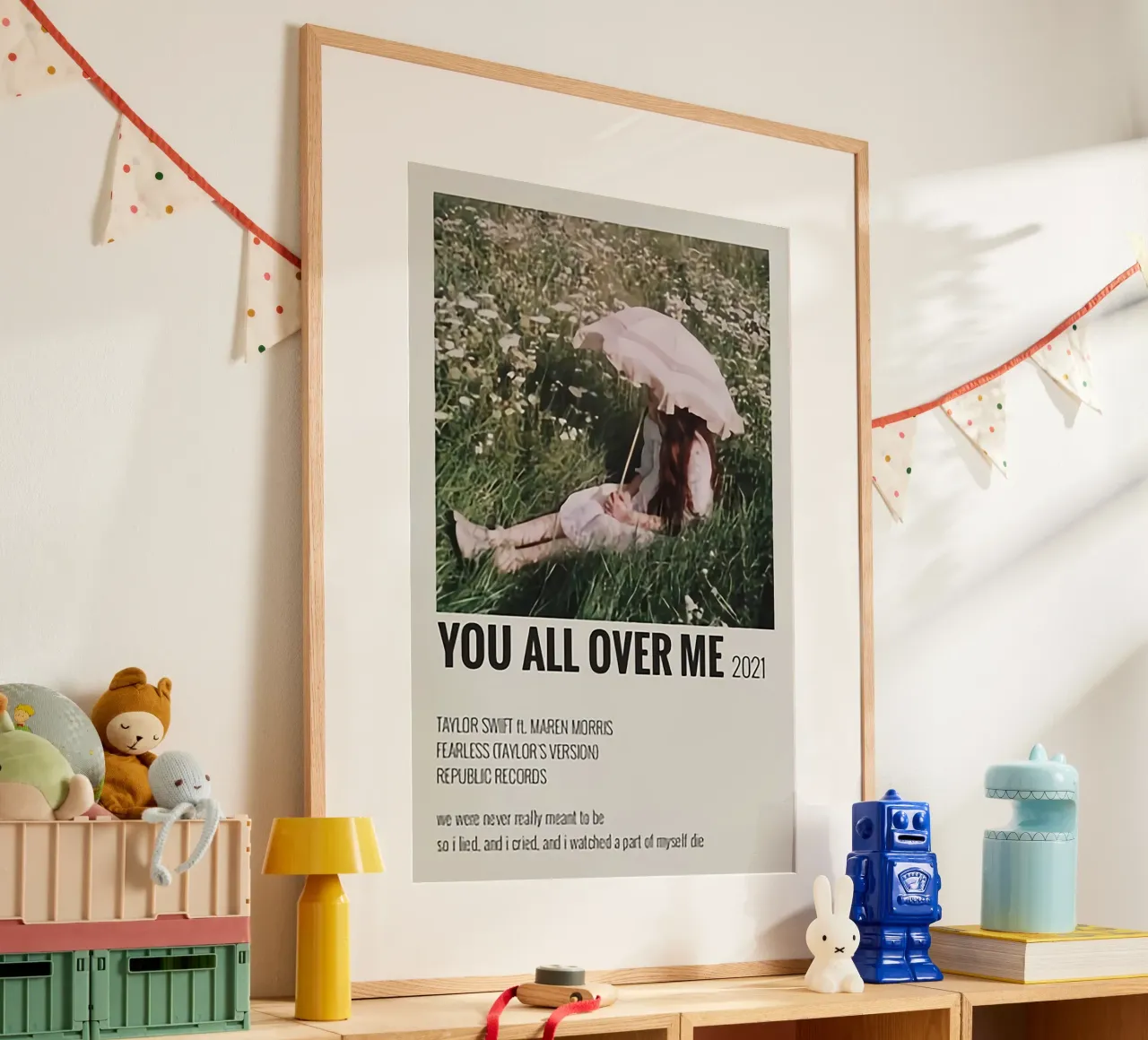 You All Over Me 2021 - Poster di Taylor Swifts poster con telaio in alluminio da HUMMERSONIC