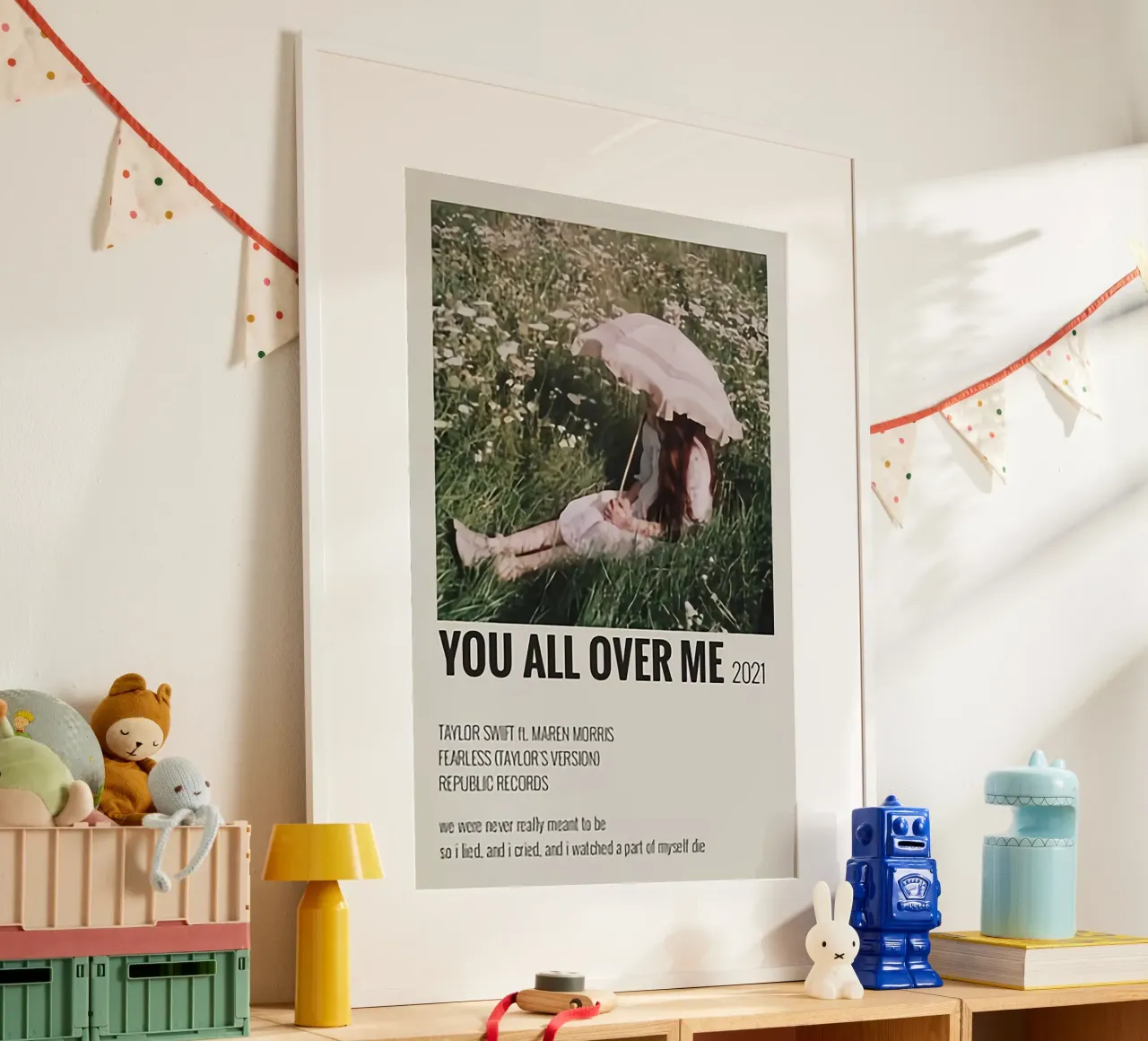 You All Over Me 2021 - Poster di Taylor Swifts poster con telaio in alluminio da HUMMERSONIC