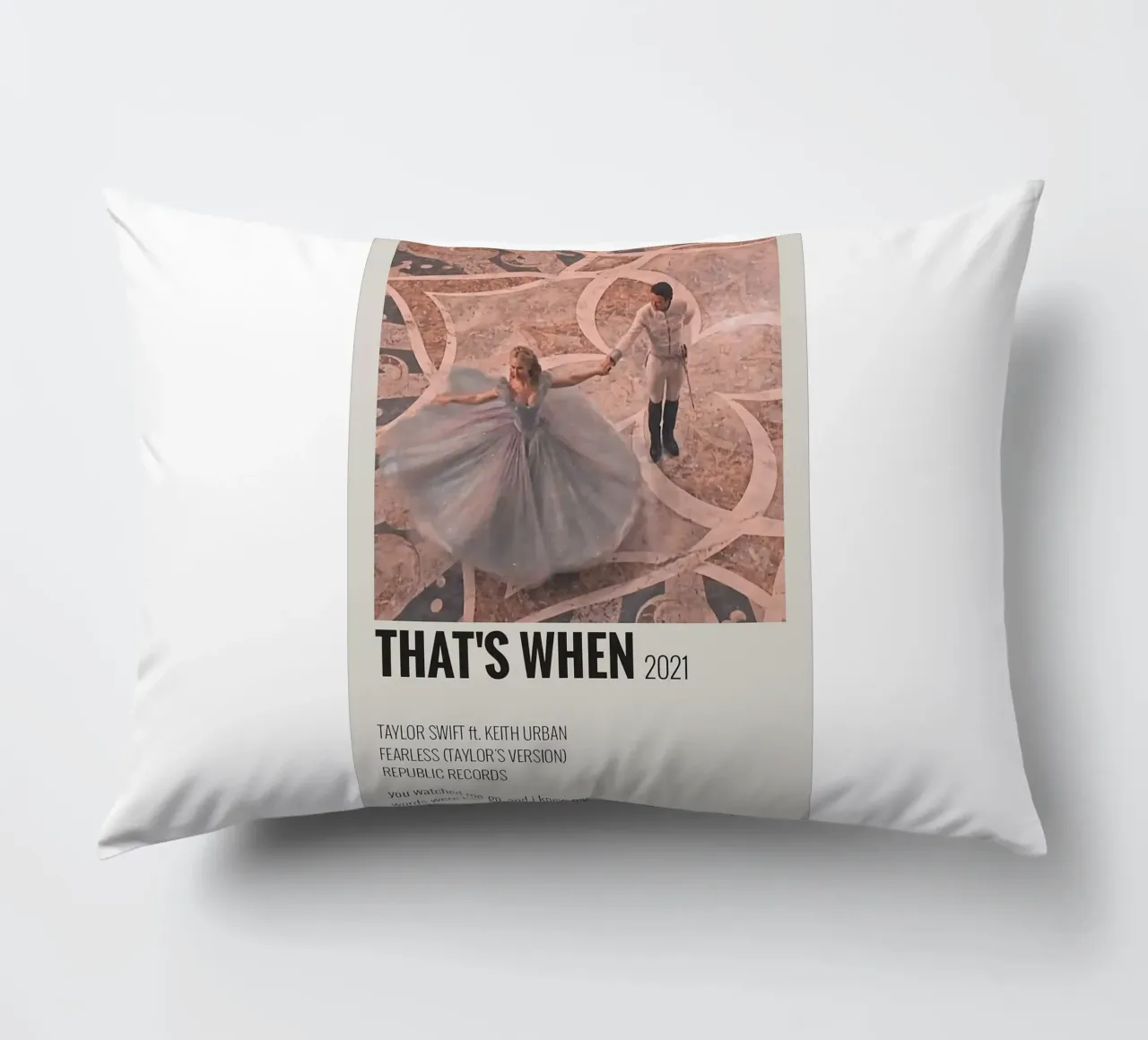 That's When 2021 - Taylor Swifts decorative cushion by HUMMERSONIC