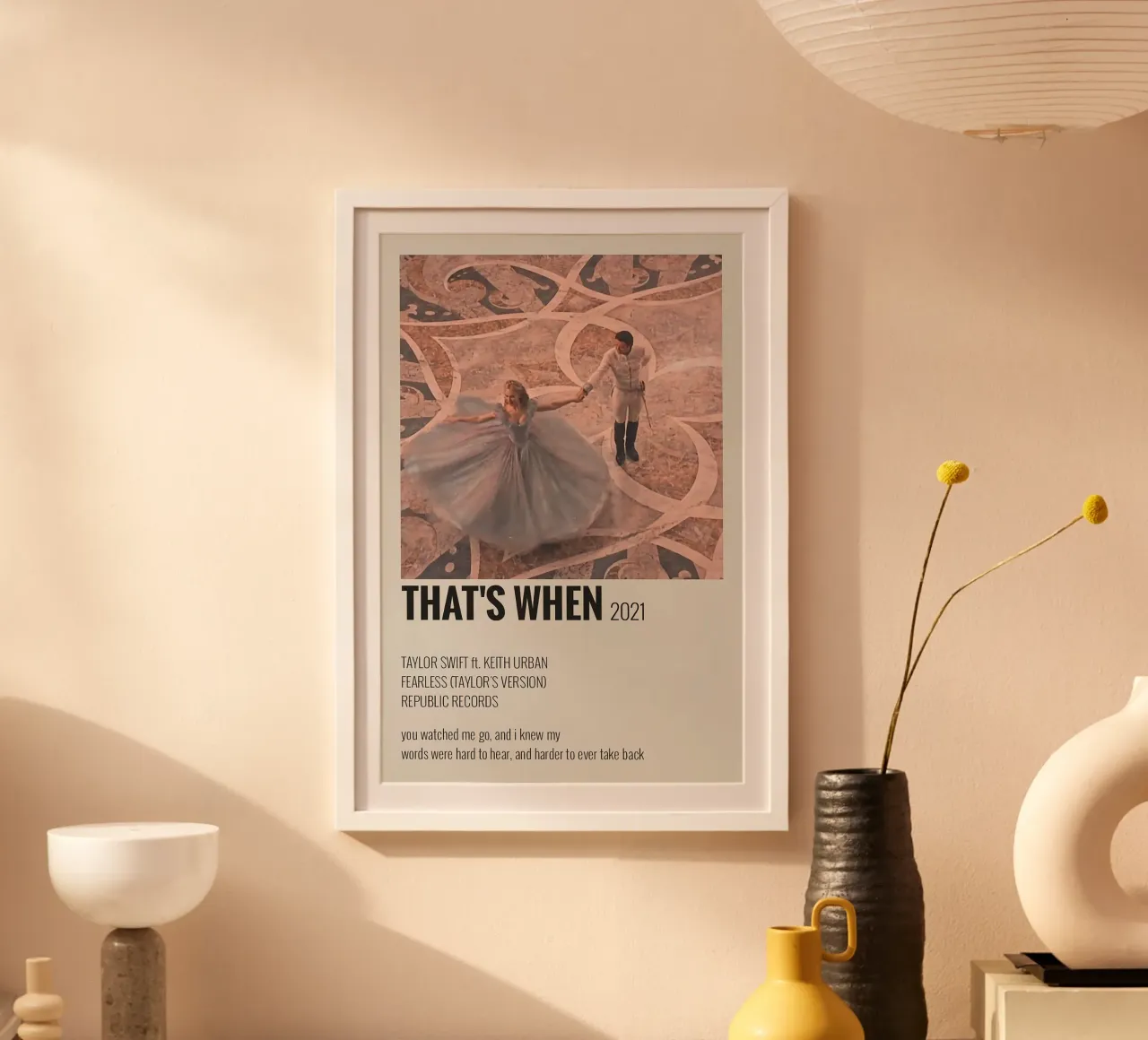 Ecco quando 2021 - Taylor Swifts poster con telaio in alluminio da HUMMERSONIC