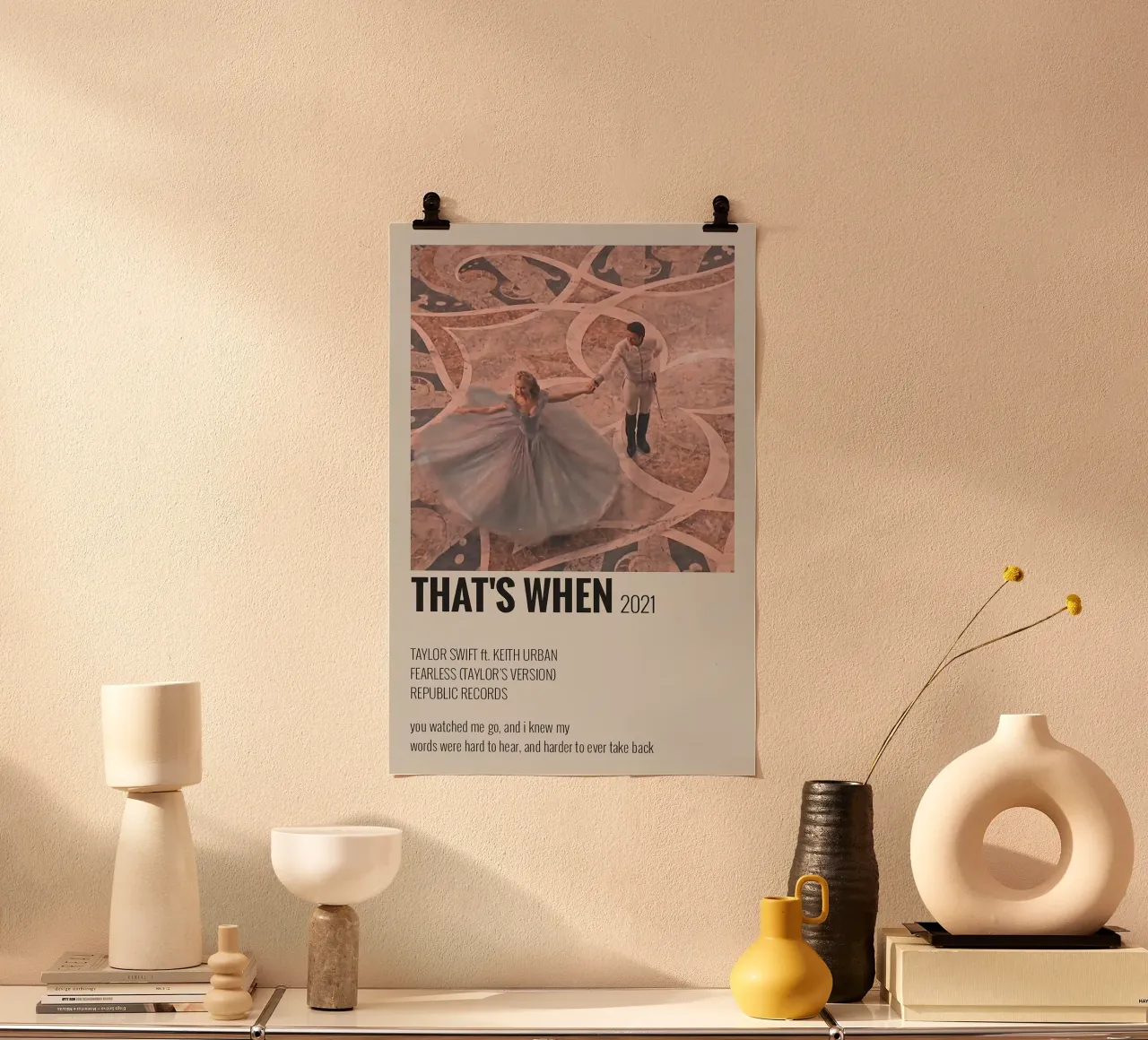 Ecco quando 2021 - Taylor Swifts poster con telaio in alluminio da HUMMERSONIC